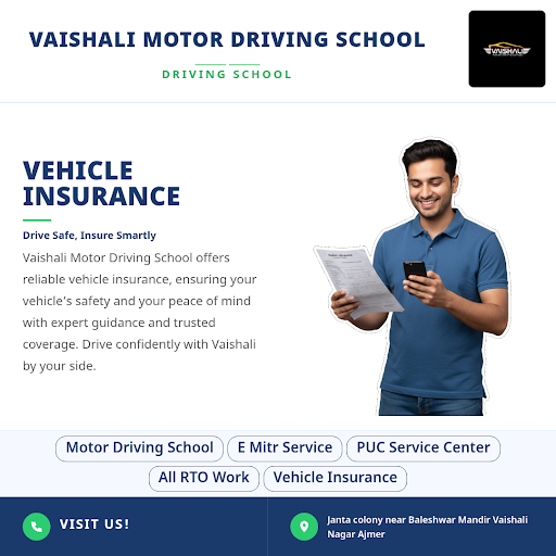 Vaishali Motor Driving School offers reliable vehicle insurance services along with driving lesso… post image