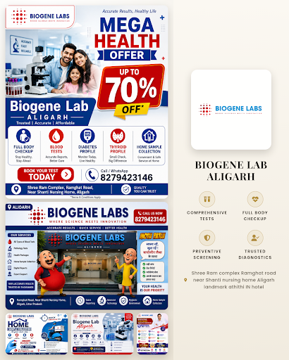 BIOGENE LAB ALIGARH offers comprehensive blood testing services including full body health checku… post image