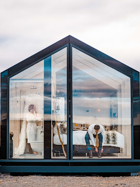 Glass cottages Iceland by null
