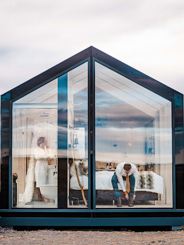 Glass cottages Iceland by null