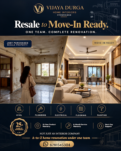 Turn Your Resale Flat Into a Dream Home with Vijaya Durga Home Interiors   post image