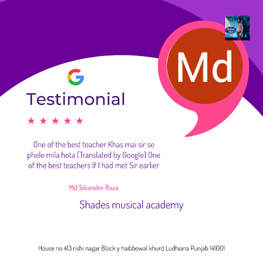 Md Sikander Raza's passion for music flourished at Shades musical academy in Ludhiana. Our expert… post image