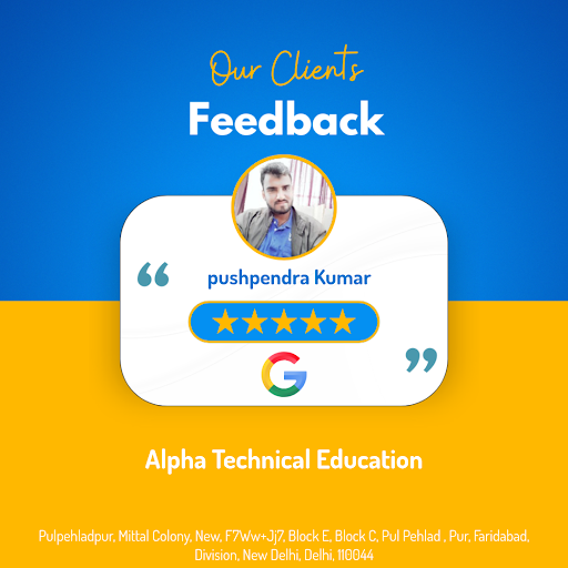 "Pushpendra Kumar raves about his experience at Alpha Technical Education in New Delhi! He loved… post image