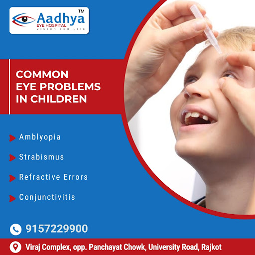 At Aadhyaa Eye Hospital, Rajkot, we prioritize pediatric eye health, addressing issues like ambly… post image
