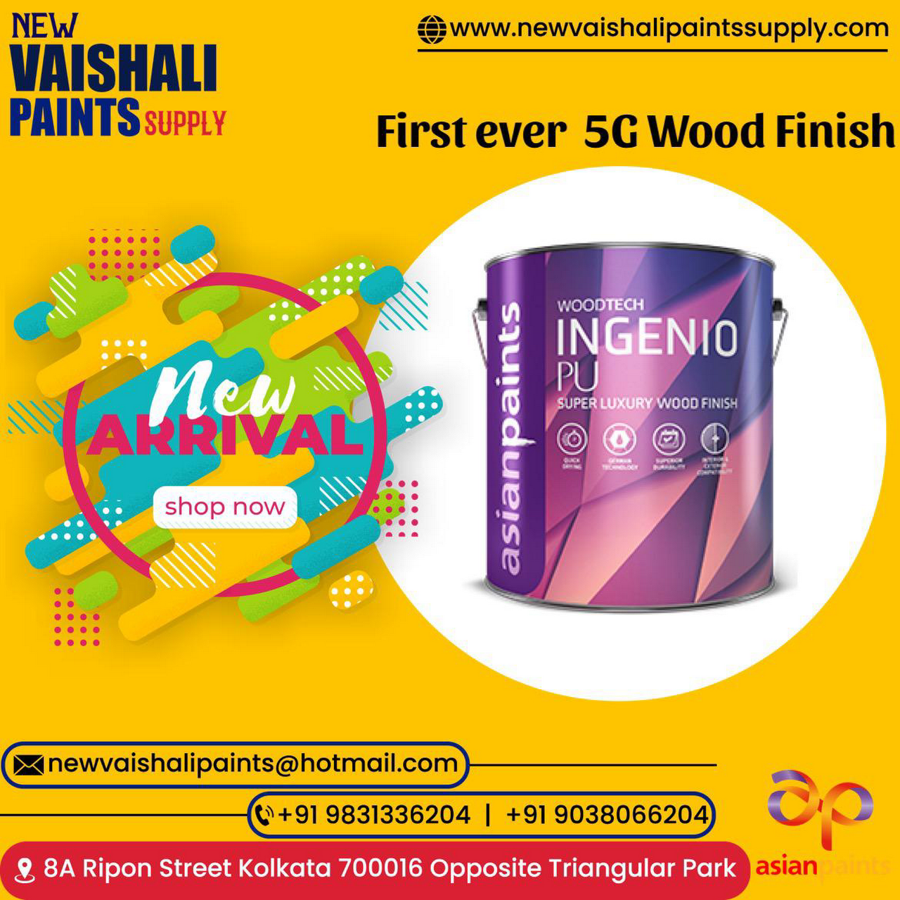 New Vaishali Paints Supply Paint Shop in Kolkata(Deals in Asian