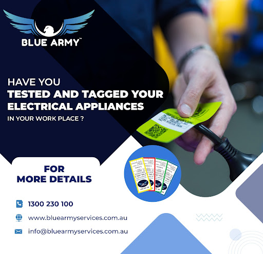 Electrical Test and Tag -Blue Army Services Wollongong - Thumbnail