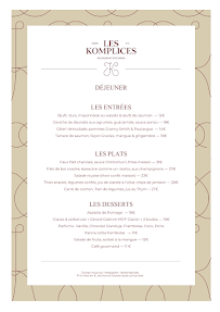 Menu LES KOMPLICES Page 1