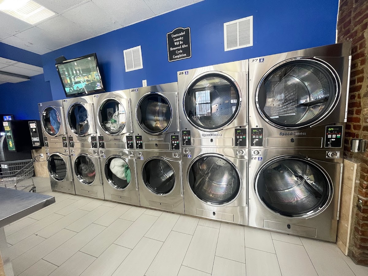 Self-service laundry at Senor Bubbles Laundromat, Jersey City, NJ