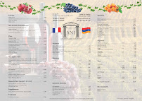 Menu Restaurant ANI Page 1