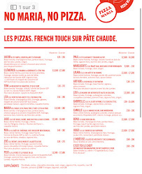 Menu Pizza Maria Dax Page 1
