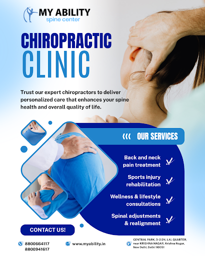 MyAbility Spine Care in Krishna Nagar offers professional chiropractic services for back pain, ne…