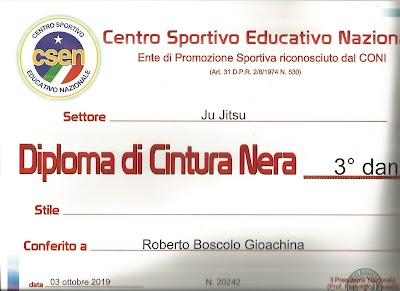 ROBERTO BOSCOLO ISTR. NAZIONALE CSEN REGIONE PIEMONTE GOJU JU JIJITSU