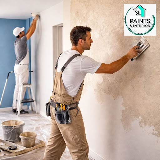 Give your home a fresh, premium look with expert painting and wall finishing from SL PAINTS & INT…