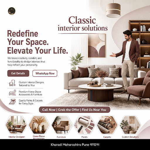 Classic Interior Solutions is your trusted interior designer offering home decor accessories, fur…