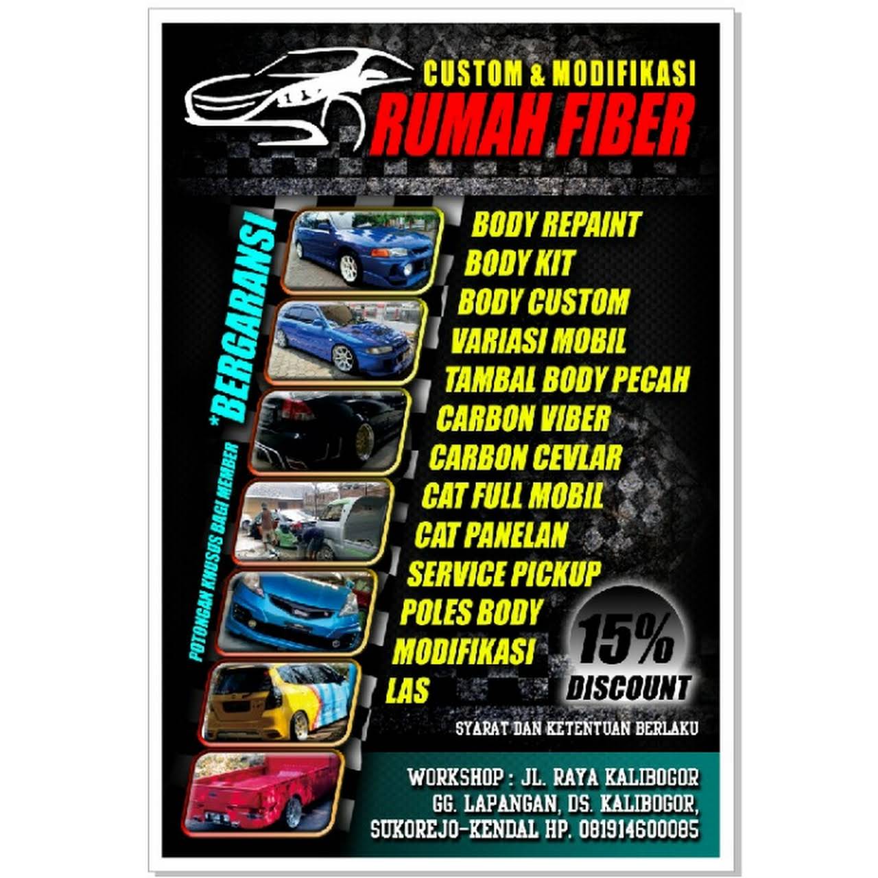 Rumah Fiberglass Spesialis Custom Modifikasi Bengkel Mobil