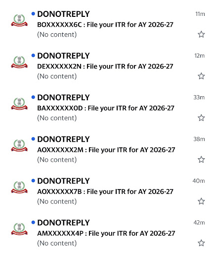 The Income Tax Department has started sending reminders to file your ITR. post image