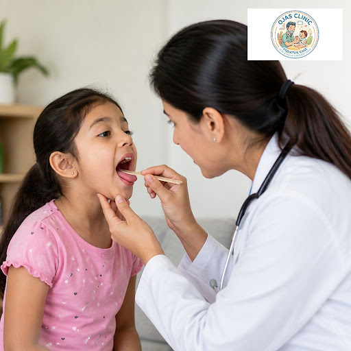 Sore throat, fever, and difficulty swallowing can make your child very uncomfortable. At Ojas cli… post image