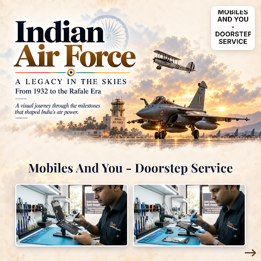 Celebrate Indian Air Force Day with gratitude and respect. Trust Mobiles And You for expert iPhon… post image