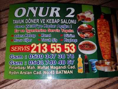 onur 2 Tavuk Döner & Kebap Salonu