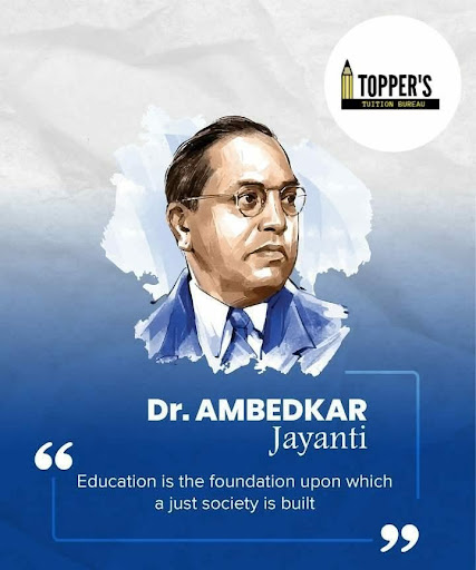 Ambedkar jayanti celebrate by Topper's tuition bureau.