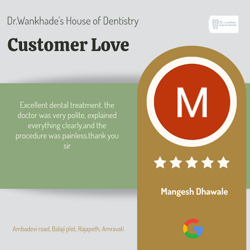 Mangesh Dhawale had an exceptional experience at Dr.Wankhade's House of Dentistry in Amravati. He… post image