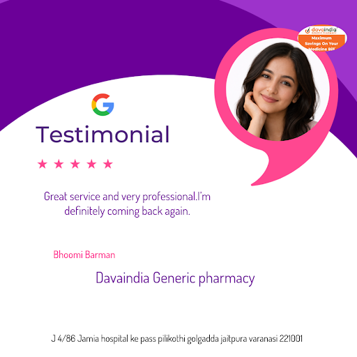 Bhoomi Barman raves about her exceptional experience at Davaindia Generic pharmacy in Jaitpur! Sh… post image