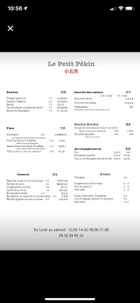 Menu Le Petit Pékin Page 8
