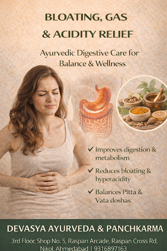Devasya Ayurveda & Panchkarma, located at Raspan Cross Road, Nikol, Ahmedabad, offers effective A… post image