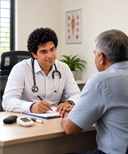 At Dr Rajiv's Family Clinic in Ganapathy, Coimbatore, every consultation begins with careful list… post image