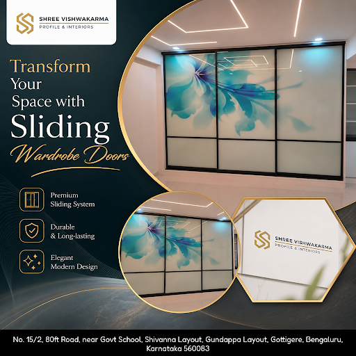 Shree Vishwakarma Profile & Interiors specializes in custom sliding wardrobe doors, providing ele… post image