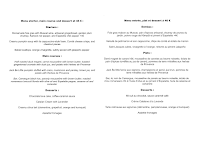 Menu Château de l'Aubrière Page 1
