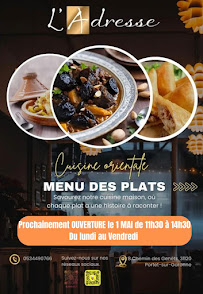 Menu L'ADRESSE Restaurant Lounge Page 3