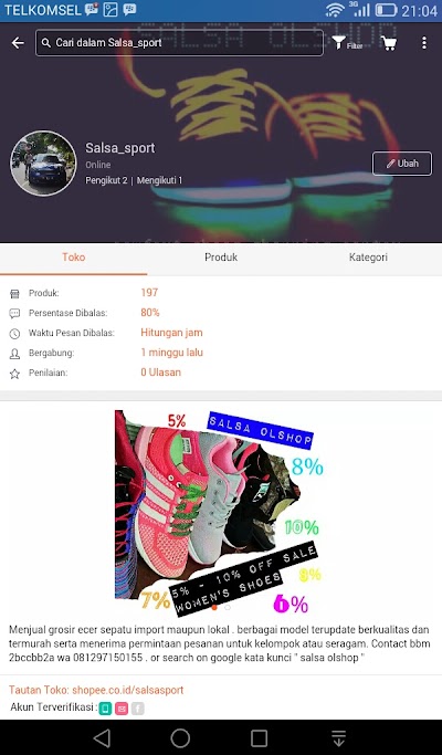 Photos of SALSA SPORT (GROSIR SEPATU IMPORT DAN LOKAL)