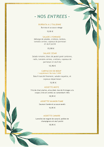 Menu Restaurant L'emeraude Page 1