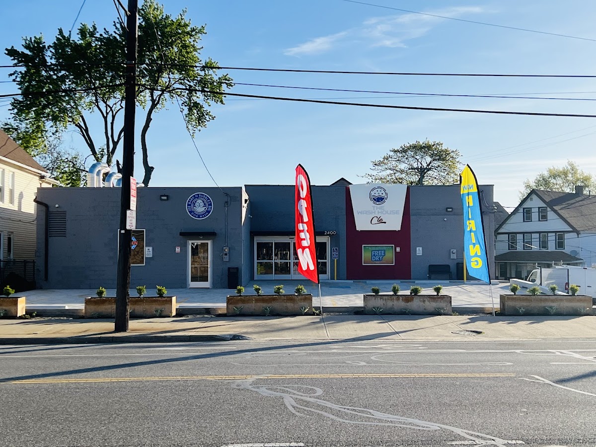 The Wash House CLE storefront and entrance in Cleveland