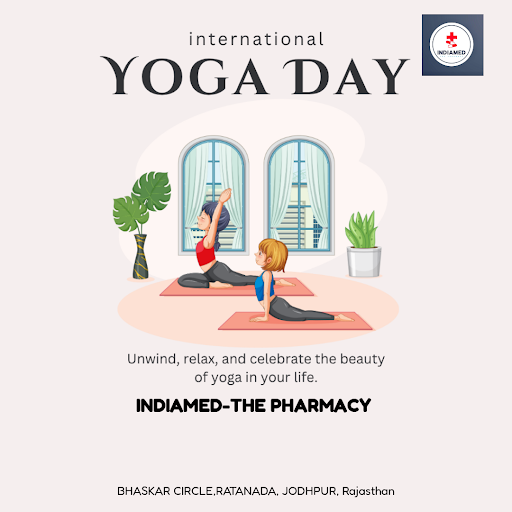 Stretching beyond borders, we celebrate International Day of Yoga! At INDIAMED-THE PHARMACY, Jodh… post image