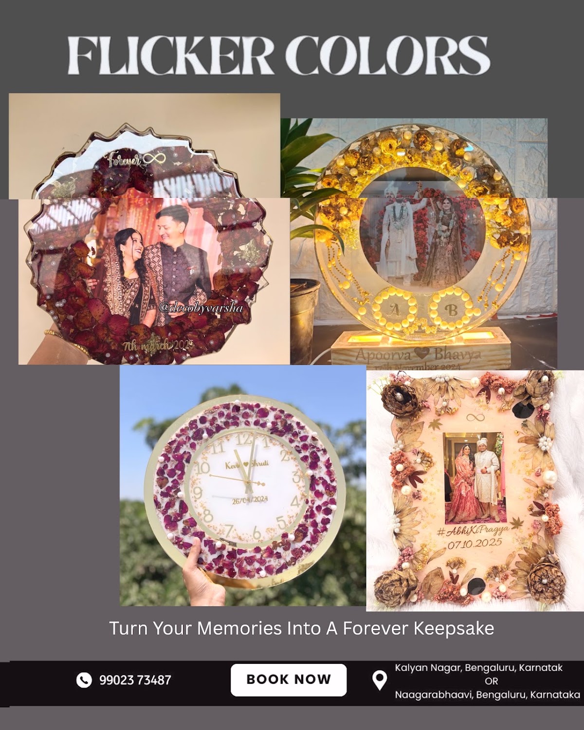 Flicker Colors Resin Art Studio specializes in premium customized res…