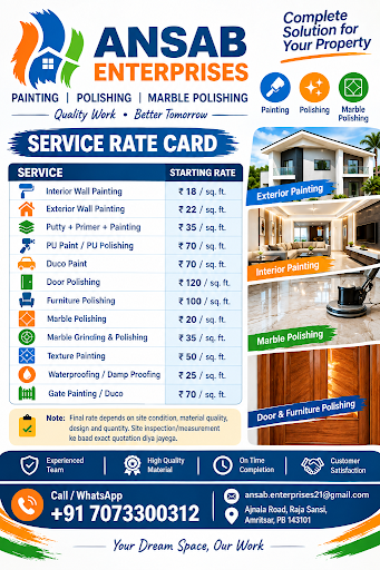 Ansab Enterprises Rate Card post image
