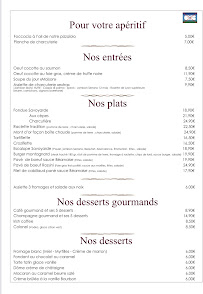 Menu Les Terrasses de Courtozé Page 1