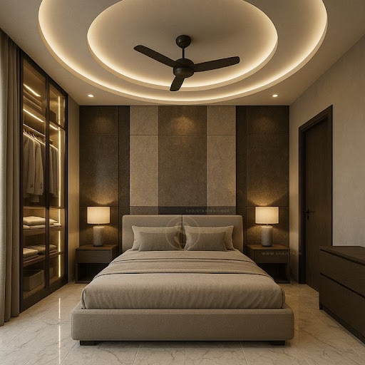False ceiling contractor in Bangalore offering gypsum ceiling, POP work, and interior partition s…
