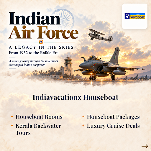Celebrating Indian Air Force Day with respect and gratitude. Experience the serenity of Kerala Ba… post image