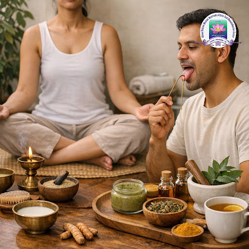 Bring balance to your busy day with simple, practical Ayurvedic self-care rituals from Shree Vish… post image