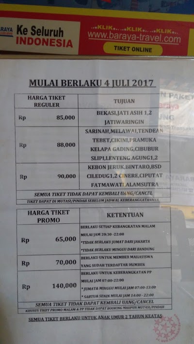 travel baraya daerah jakarta