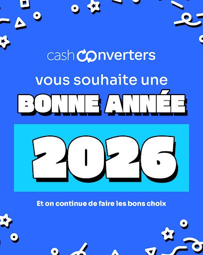 🎉 Votre magasin Cash Converters vous souhaite une belle et heureuse année 2026 🎊! Que des vibes positives et des trouvailles incroyables au programme! 🚀
