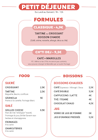 Menu MONBLEU Faubourg Montmartre Page 3