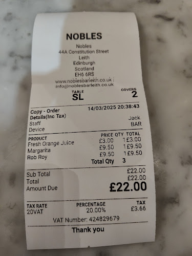 Nobles Café Bar & Restaurant - Edinburgh