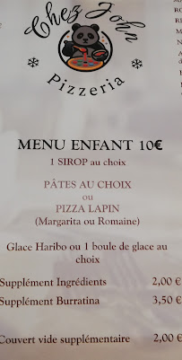 Menu Chez John, Alpe d'huez Page 5