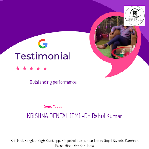Sonu Yadav raves about his exceptional experience at KRISHNA DENTAL (TM) -Dr. Rahul Kumar in Patn… post image