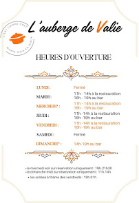 Menu L'auberge de Valie Page 3