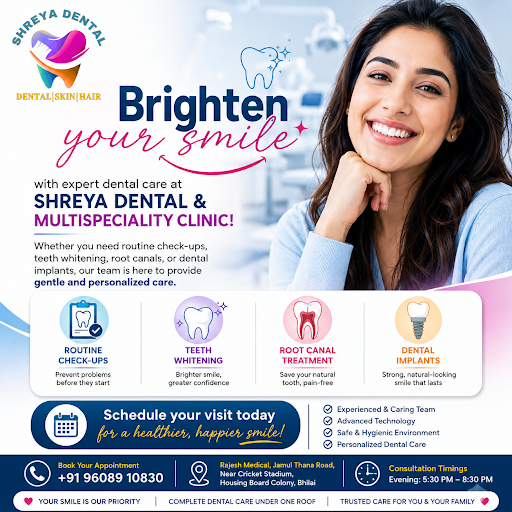 Brighten your smile with expert dental care at Shreya Dental & MultiSpeciality Clinic! Whether yo… post image